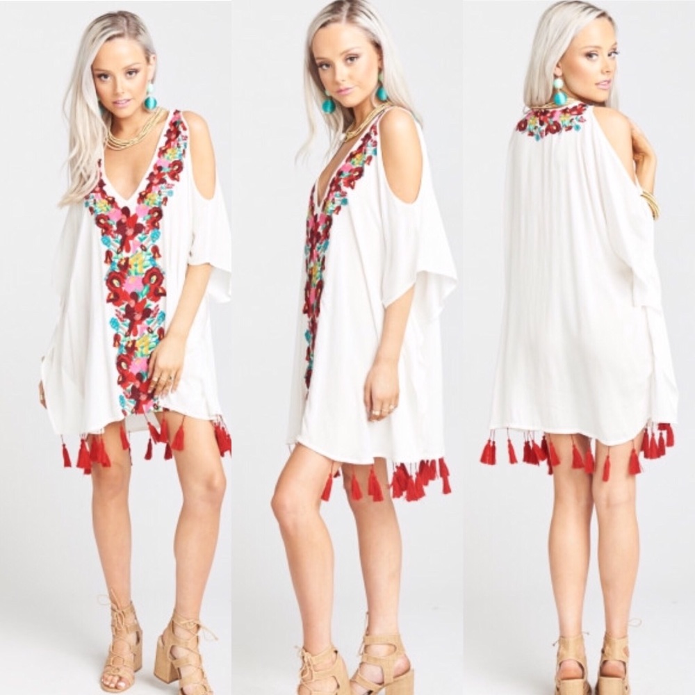 Mumu cold shoulder dress
